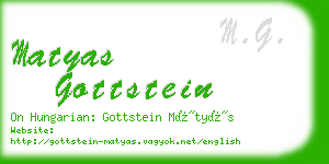 matyas gottstein business card